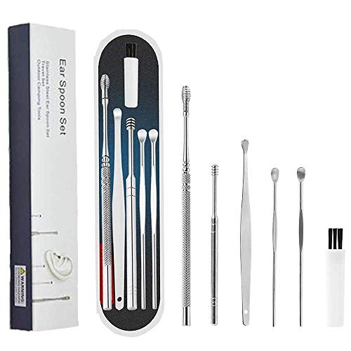 Kit de Limpeza de Ouvidos 6 Peças com Caixa de Armazenamento CCLKHY - Cotonetes e colheres para os ouvidos - kit, limpeza, ouvidos, 6 peças, caixa armazenamento