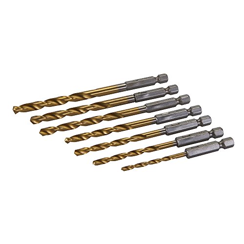 Conjunto de Brocas SILVERLINE 819714 (6 peças) Silverline - Acessórios para brocas e parafusadeiras - titânio, 6 peças, hexagonal, compatível