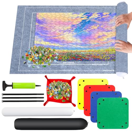 Tapete de Puzzles RISVOWO 2000 Peças (Cinzento) RISVOWO - Jogos - puzzle, 2000 peças, cinzento
