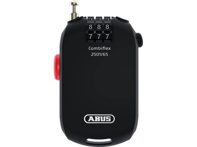 Candado com Fio COMBIFLEX 2501 (Preto - 65cm) ABUS - Fechaduras e chaves - candado, fio, combiflex, 2501, preto, 65cm