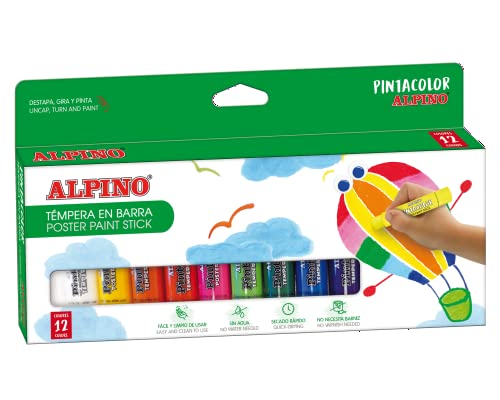 Conjunto Tempera ALPINO (12 Unidades - 2.5 ml) Alpino - Meios de pintura - conjunto tempera, alpino, 12 unidades, 2.5 ml, cores diferentes, criativos
