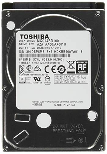 Disco HDD Interno TOSHIBA MQ01ABD100 (1 TB - SATA - 5400 RPM) Toshiba - Discos rígidos - 1 tb, sata, 5400 rpm