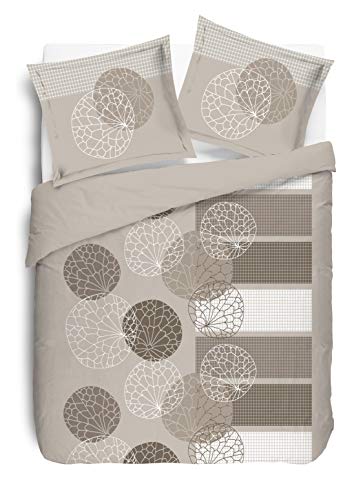 Conjunto edredões VISION Adele (240x260 cm) VISION - Capas de edredão - algodão, 240x260 cm, bege, botão de fecho