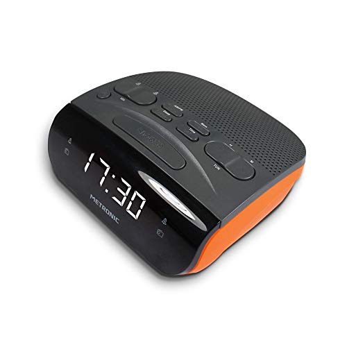 Rádio Despertador METRONIC 477034 (Branco - Digital - Alarme Duplo) METRONIC - Radios - digital, alarme duplo, snooze, sleep