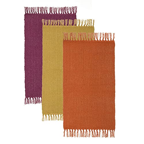 Conjunto de Tapetes LOLAHOME (Algodão - Bege - 50 x 80 cm) LOLAhome - Tapetes - algodão, bege, 50x80 cm, lavável à mão