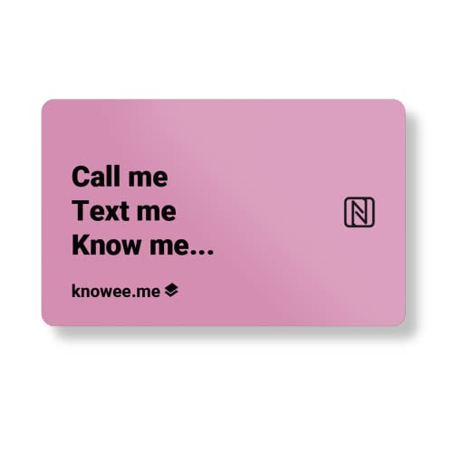 Cartão de Visita Knowee Nfc Rosa 1 Unidades know.ee - Cartões de visita - nfc, rosa, smartphone, retangular