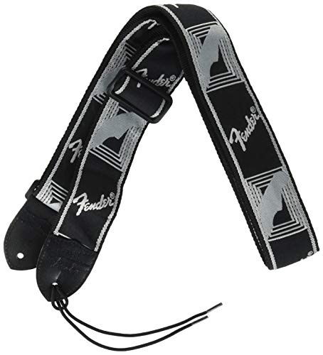 Correia para Guitarra FENDER Monogrammed Fender - Acessórios para guitarra - ajuste confortável, seis cores, logotipo Fender, design guitarra