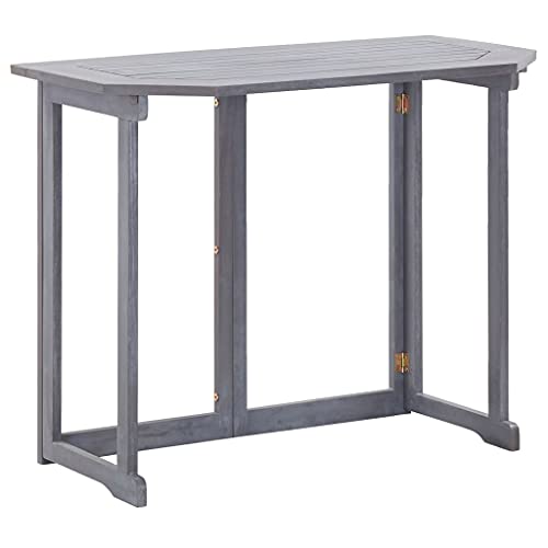 Mesa de Jardim VIDAXL Dobrável (Cinzento - Aço - 60x30x76 cm) vidaXL - Móveis de exterior - dobrável, cinzento, aço, 60x30x76 cm