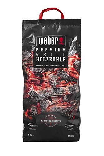 Carvão para Churrasco WEBER Premium (5Kg) Weber - Lenha e combustível - carvão para churrasco, weber premium, 5kg, madeira, fácil acender, não emite odores