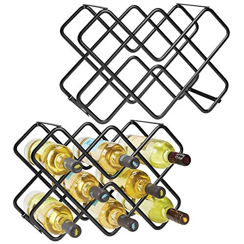Suporte para Garrafas MDESIGN 2 Peças (Preto) mDesign - Suportes para vinhos - suporte, garrafa, 2 peças, preto