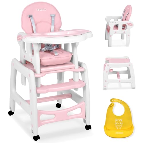 Cadeira de Refeição RICO KIDS Sinco Rosa Ricokids - Móveis para bebês e crianças pequenas - cadeira, refeição, kids, sinco rosa
