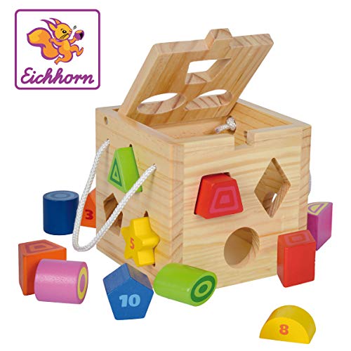 Jogo Didático EICHHORN 100002092 (Idade Mínima: 3) Eichhorn - Brinquedos - didático, encaixáveis, madeira de pinho