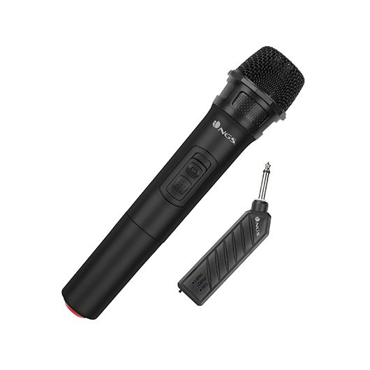 Microfone Wireless NGS Singer Air Preto e Branco NGS - Microfones - sem fios, rf, bateria