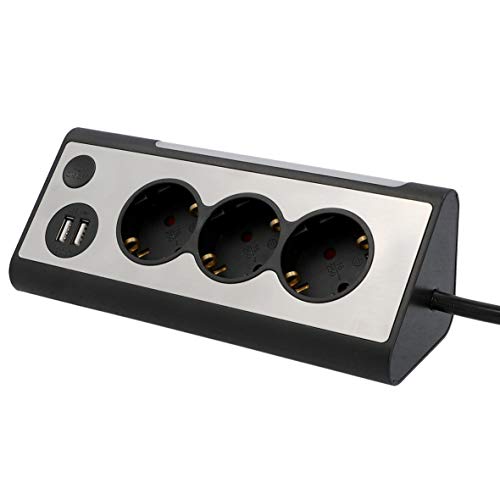 Extensão Elétrica UNITEC (2 Tomadas - Tipo F) unitec - Filtros de linha e supressores de surtos - 2 tomadas, tipo f, led, 1 metro