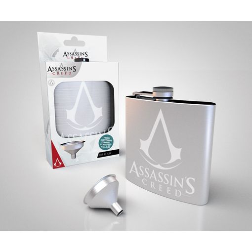 Cantil de Bolso Assassin's Creed 200 ml SUPERPLAY GB Eye Limited - Garrafas térmicas - cantil, bolso, assassin's creed, superplay, acabamento de aço inoxidável, bico prático