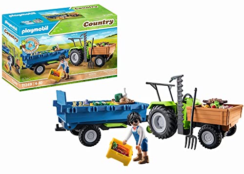 Trator com Reboque PLAYMOBIL (Idade mínima recomendada: 3 anos) PLAYMOBIL - Brinquedos - trator, reboque, 3 anos