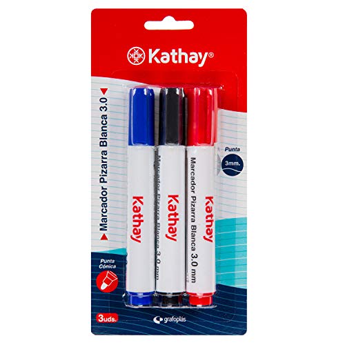 Conjunto de Marcadores KATHAY 86211399 (Multicor) Grafoplas del Noroeste,S.A. - Marcadores e marcadores de texto - multicor, ponta cónica, 3mm, azul, vermelho