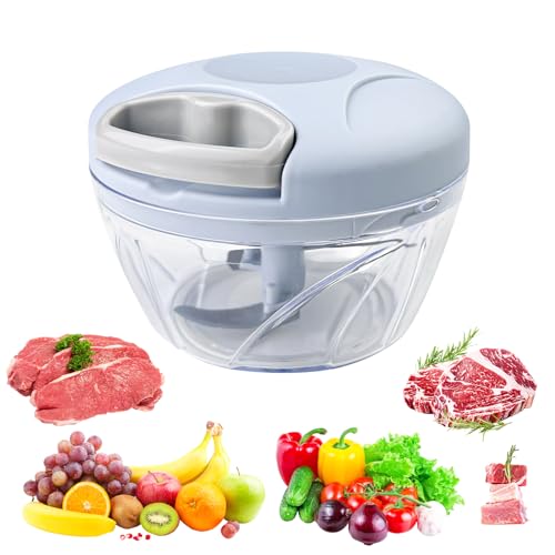 Picador Fousenuk com Corda Azul 500 Ml Fousenuk - Fatiadores de cozinha - azul, plástico, 500 ml