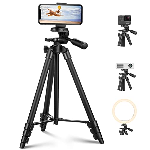 Tripé TRUST T-140 (Alumínio - Altura Máxima: 140 cm) OYU - Acessórios para telemóveis - alumínio, 140 cm, ajustável, suporte smartphone