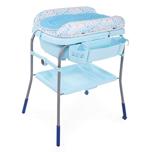 Carrinho de Bebé CHICCO Cuddle & Bubble Azul Chicco - Mesas de troca - duas posições, banco amovível, mini-cesto, estrutura regulável