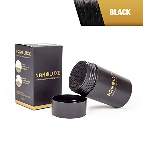 Fibras para o Cabelo NANOLUXE (1 Unidade - Preto) NanoLuxe - Corretores de queda de cabelo - fibras, cabelo, preto