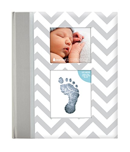 Diário Infantil PEARHEAD Chevron Baby Book | Cinzento, Branco Pearhead - Calendários, organizadores e planejadores - diário infantil, pearhead, chevron, cinzento branco, 50 páginas, capa decorada