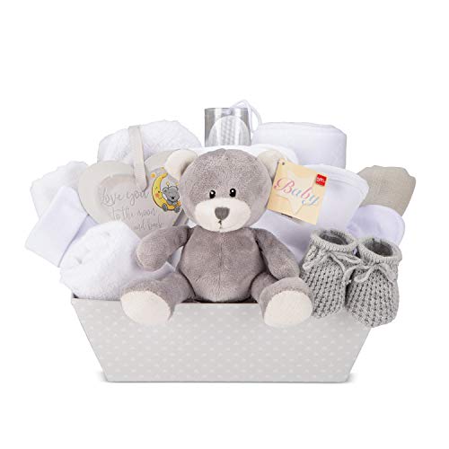 Cesto para Bebés REXEL (Cinzento - Algodão) Baby Box Shop - Roupa - algodão, cinzento, 29x21,5x10 cm