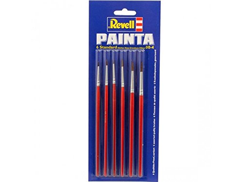 Conjunto de Pincéis REVELL 29621 (6 Un) Revell - Ferramentas de medição e marcação de artesanato - 6 unidades, pintar, decorar, 10 mm, 15 mm, 20 mm, 25 mm