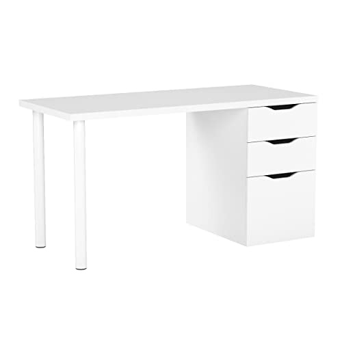 Secretária FORES Athena Branca (138x74x60cm) Habitdesign - Mesas - secretária, fores athena, branca, 138x74x60cm