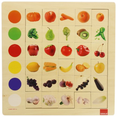 Jogo Educativo JBM ASSOCIATION COULEURS ET FRUITS Goula - Quebra-cabeças - educativo, cores, frutas, associação