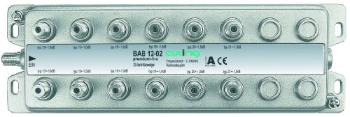 Multiplicador de sinal AXING BAB 12-02 | Branco Axing - Divisores e comutadores de áudio e vídeo - amplificador, sinal tv, sinal rádio, 2 entradas, 1 saída