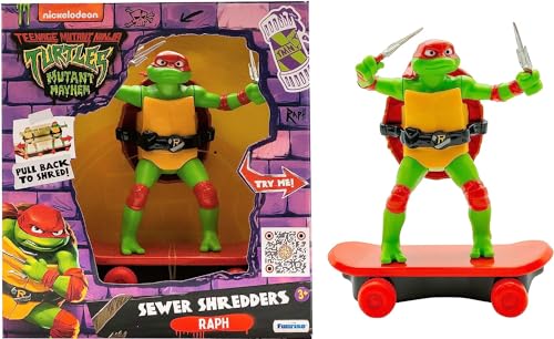Figura de Ação TMNT Sewer Shredders Raphael (Idade Mínima Recomendada: 3 anos) Funrise Toys - Bonecos de ação e brinquedo - figura, ação, TMNT, sewer shredders, raphael