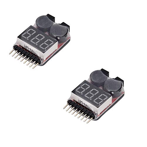 Monitor de Bateria DOLLAtek 2PCS RC Lipo Battery Monitor DollaTek - Acessórios de brinquedos de controle remoto - monitor, bateria, LiPo, precisão, alarme