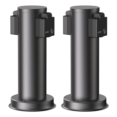 Ledscom.de 2 Uds. Poru Para Exteriores Ip44 Preto LEDs Com GmbH - Fios de extensão - ledscom, exterior, ip44, preto