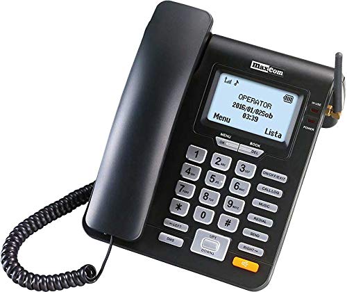 Telefone sem fio MAXCOM 1.8'' Preto, Cinzento Maxcom - Telefonia - sem fio, preto, cinzento, visor incorporado, 18 teclas