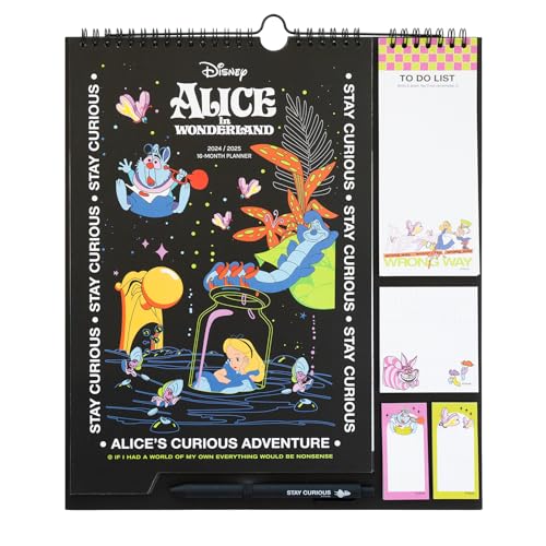 Calendário ERIK EDITORES 2024-2025 30X30 Disney Alice no País das Maravilhas Grupo Erik - Calendários, organizadores e planejadores - calendário, parede, disney, alice no país das maravilhas, boligrafo, marcar tarefas