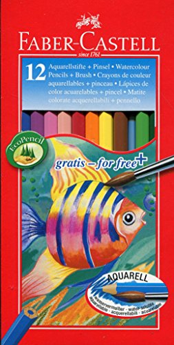 Lápis de Cor FABER CASTELL Aguarela (Multicor) Faber-Castell - Lápis - aguarela, multicor, lavável, resistente à quebra
