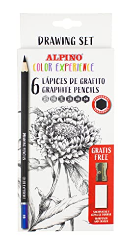 Lápis de Carvão ALPINO Color Experience (6 Unidades) Alpino - Lápis de madeira - desenho, pintura, 6 unidades, dureza