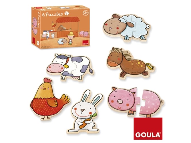 Puzzle 2D JUMBO Carla'S Farm (Idade Mínima: 4) Goula - Quebra-cabeças de madeira e com pinos - puzzle, 2d, jumbo, carla, farm, idade mínima