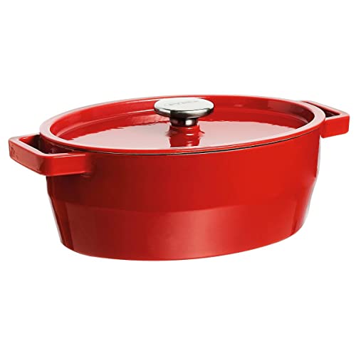 Caçarola Oval Cocotte 5,8L Cor Vermelho 33Cm Pyrex - Fornos holandeses - oval, 5.8l, vermelho, 33cm