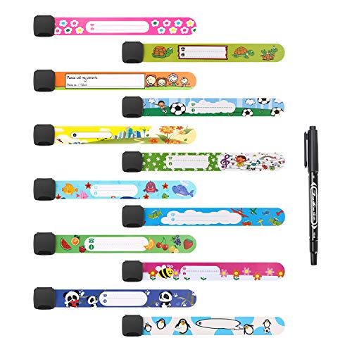Pack 12 Pulseiras Identificação VICLOON Vicloon - Material de escritório - pulseira, segurança, crianças, pvc