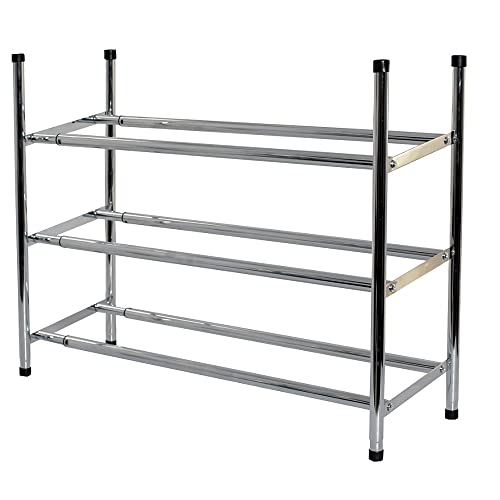 Sapateira MAXELLPOWER 3 Baldas (Cinzento - Metal - 62 x 23 x 51 cm) MAXELLPOWER - Organizadores e sapateiras - 3 prateleiras, metal, 62x23x51 cm