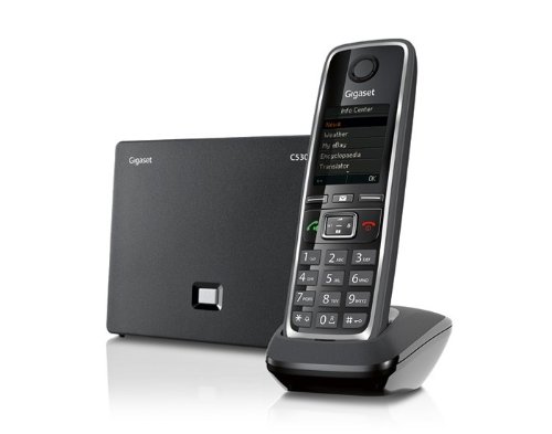 Telefone GIGASET C530 IP Preto (Telefone Sem Fios) Gigaset - Telefonia - telefone sem fios, voip, 6 contas sip, agenda 200 contactos