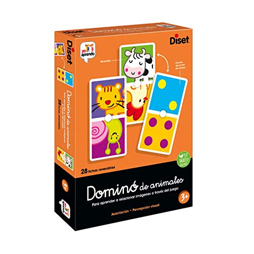 Jogo Didático DOMINO ANIMALES 28 PIEZAS DOS CARAS Diset - Jogos - 28 peças, memória, habilidade manual, animais