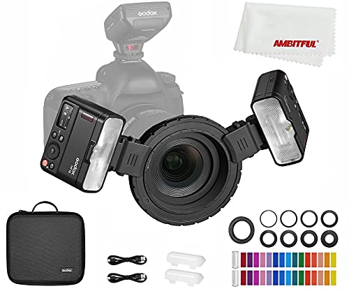 Flash GODOX MF12-K2 (NG: 60 - Controlo: TTL) GODOX - Flashes de câmera - 60 guia, macro, 12w, ttl, sem fios