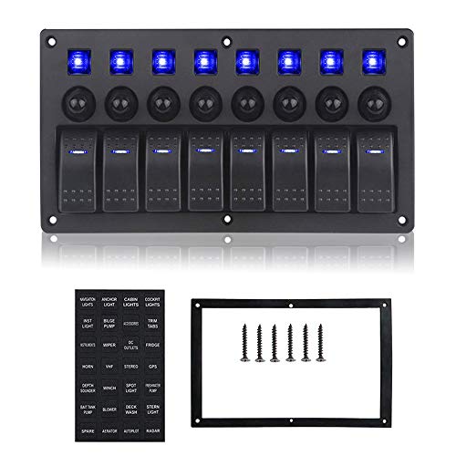 Painel de Brevetos GELOO 8Gang 12V/24V 8 Gang UKAUTO - Interruptores elétricos - 8 gang, 12v/24v, automóvel, ABS sintéticos