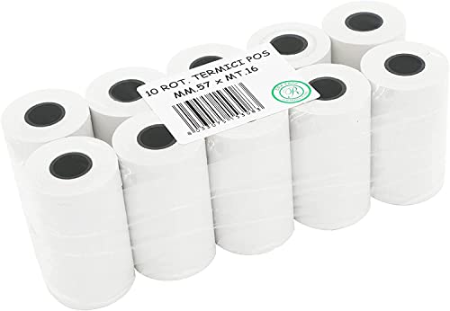 Hct Style 10 Rolos de Impressão em Papel Térmico 57 mm HCT GROUP SRL - Papel de impressora e copiadora - 10 rolos, impressão em papel térmico, 57 mm