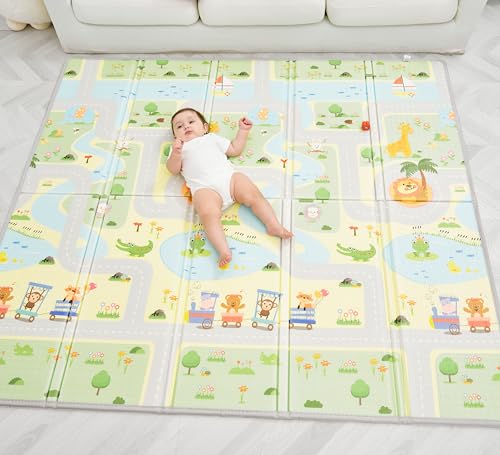 Tapete de Atividades SUPERBE BEBE Gateo Reversível e Plegável (150 x 180 cm) HERAWI - Roupa de cama e cama - reversível, plegável, 150x180 cm