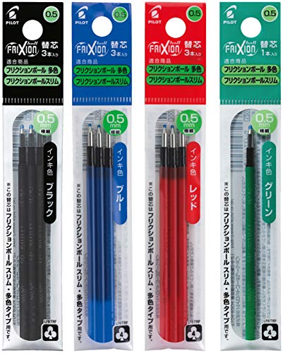 Recarga de Caneta Frixion Ball 4 - 4 Cores - 0.5mm Iden Nürnberg GmbH - Tinta e recargas de caneta - 4 cores, 0.5mm, botão pressão