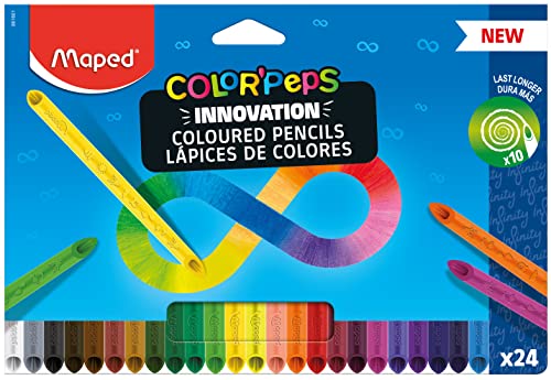 Lápis de Cor MAPED Color Peps Infinity (Multicor) Maped - Papel de impressora e copiadora - cores vivas, fáceis de usar, durabilidade